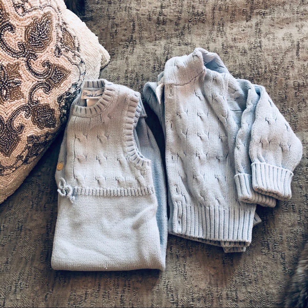 Ralph Lauren layette with cardigan